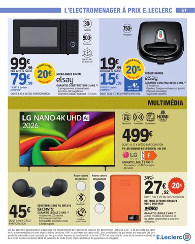 Catalogue E.Leclerc - E.Leclerc - Nos promos du moment valable dès le 13/10 au 24/10 - page 37