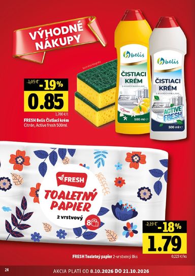 Leták FRESH - Fresh - Stredné a západné Slovensko od 08.10. do 21.10. - strana 24