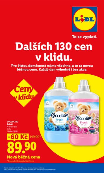 Leták Lidl - Lidl - Ceny v klidu od 07.09. do 30.11. - strana 1