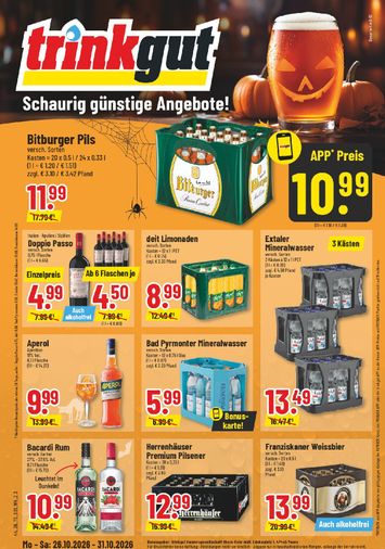 Prospekt Trinkgut - Trinkgut gültig ab 26.10. bis 31.10. - seite 1