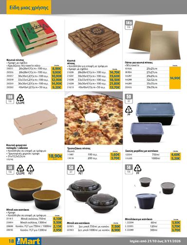 Φυλλάδιο The Mart - The Mart - Για Επιχειρήσεις Εστίασης από 21/10 έως 03/11 - σελίδα 18