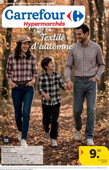 Folder Carrefour - Carrefour - Textile d'automne van 21/10 tot 02/11 - side 1