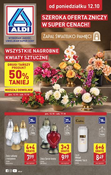 Gazetka ALDI - ALDI - Znicze i stroiki od 12.10. do 17.10. - strona 1