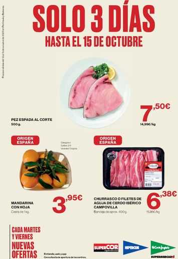 Folleto Hipercor - Hipercor - Solo 3 días del 13/10 al 15/10 - página 1