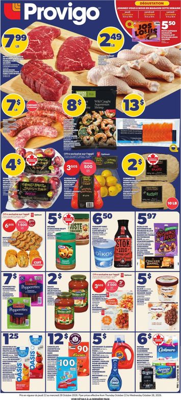 Flyer Provigo - Provigo valid since 10-22 until 10-28 - page 1