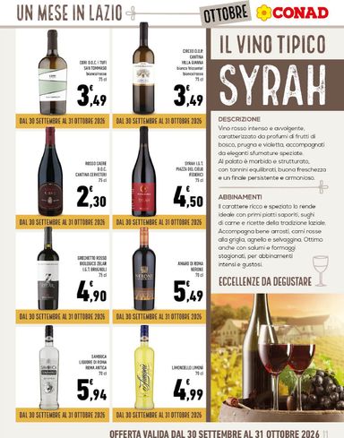 Volantino Conad Superstore - Conad Superstore - Un Mese in Lazio valido dal 01/10 al 31/10 - pagina 11
