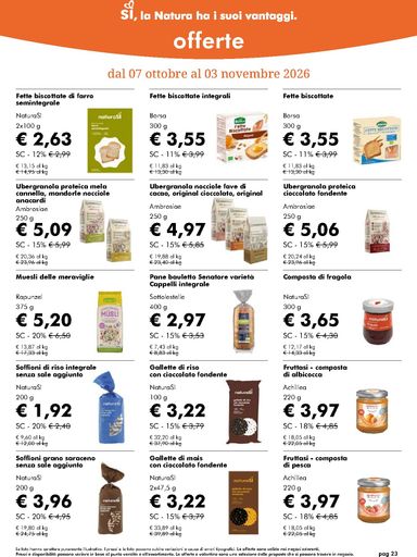 Volantino NaturaSì - NaturaSì valido dal 07/10 al 03/11 - pagina 23