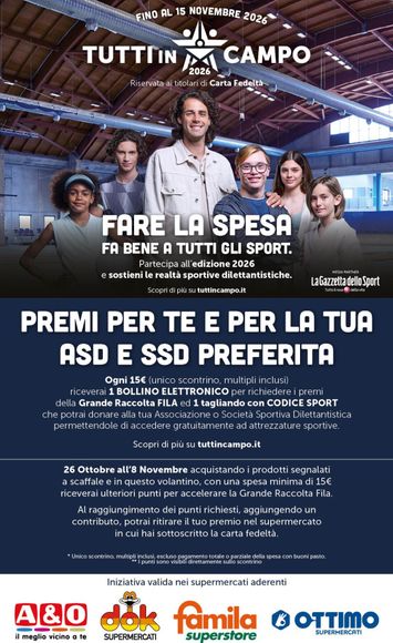 Volantino DOK - DOK - Tutti in campo valido dal 26/10 al 08/11 - pagina 1