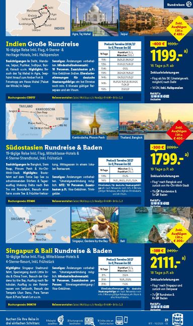 Prospekt Lidl - Lidl - Reise-Highlights gültig ab 14.10. bis 15.11. - seite 21