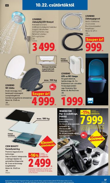 Akciós újság Lidl - Lidl érvényes 10.22.-tól 10.28.-ig - 37 oldal