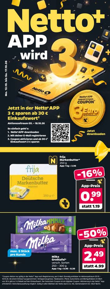 Prospekt Netto - Netto+ - App gültig ab 12.10. bis 17.10. - seite 1