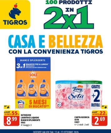 Volantino Tigros - Tigros - Casa e Bellezza valido dal 13/10 al 27/10 - pagina 1