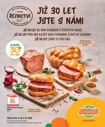 Leták Globus - Globus - Řeznictví od 16.09. do 04.10. - strana 1