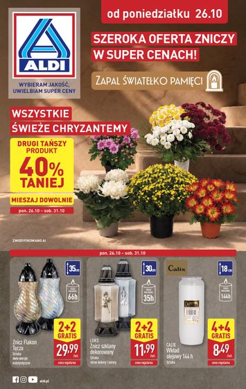 Gazetka ALDI - ALDI - Znicze i stroiki od 26.10. do 31.10. - strona 1