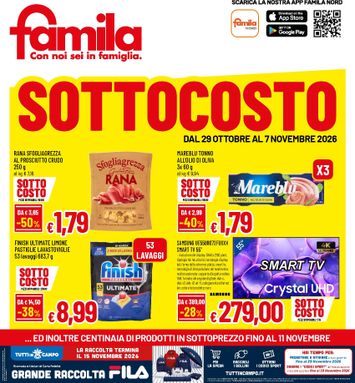 Volantino Famila - Famila valido dal 29/10 al 07/11 - pagina 1