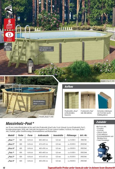 Prospekt toom - Toom - Pool, Sauna & Klima gültig ab 01.03. bis 31.12. - seite 16