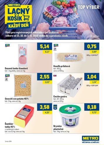 Leták METRO - Metro - Top Výber od 21.10. do 03.11. - strana 1