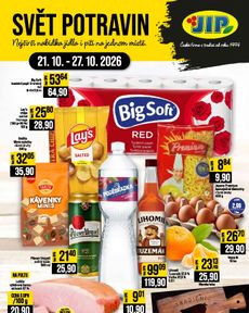 JIP - Svět potravin - Brno, Ostrava - Hrabová, Praha - Bořanovice, Jilemnice, Karlovy Vary, Olomouc, Pardubice, Zlín, Polička