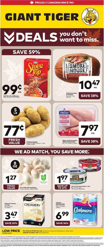 Flyer Giant Tiger - Giant Tiger valid since 09-30 until 10-06 - page 1