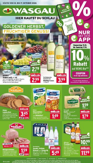 Prospekt WASGAU - Wasgau gültig ab 12.10. bis 17.10. - seite 1