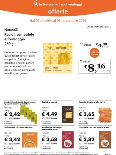 Volantino NaturaSì - NaturaSì valido dal 07/10 al 03/11 - pagina 31