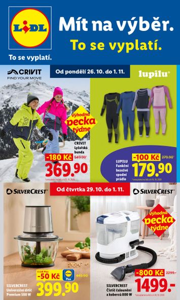 Leták Lidl - Lidl - Spotřební zboží od 26.10. do 01.11. - strana 1