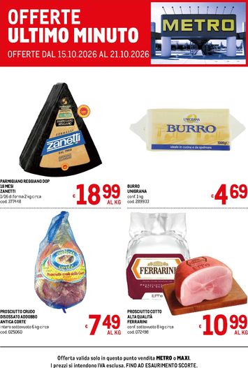 Volantino METRO - Metro - Offerte ultimo minuto valido dal 15/10 al 21/10 - pagina 1