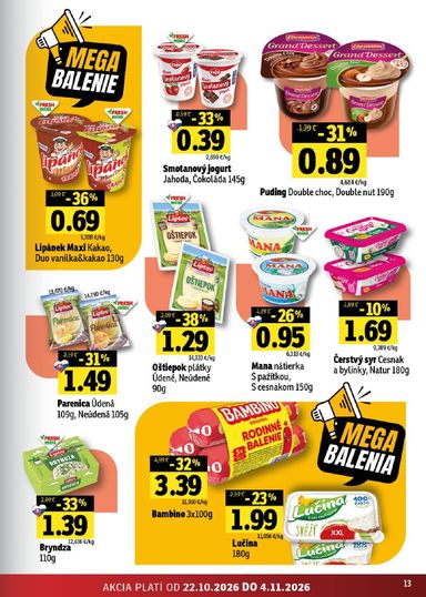 Leták FRESH - Fresh - Stredné a západné Slovensko od 22.10. do 04.11. - strana 13