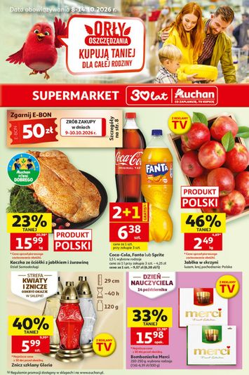 Gazetka Auchan - Supermarket Auchan od 08.10. do 14.10. - strona 1