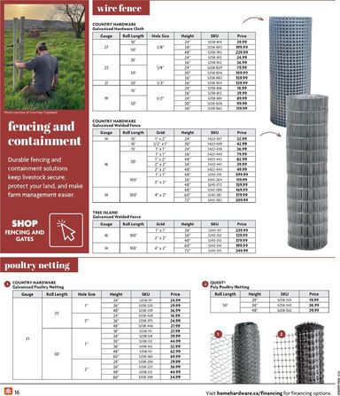 Flyer Home Hardware - Home Hardware - Farm and Rural Living valid since 04-02 until 12-31 - page 16