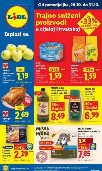 Katalog Lidl - Lidl vrijedi od 26.10. do 31.10. - stranica 1