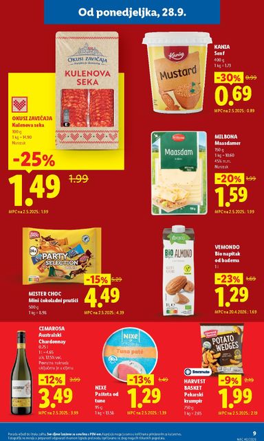 Katalog Lidl - Lidl - Svaki tjedan trajno snižene cijene vrijedi od 05.10. do 31.10. - stranica 9