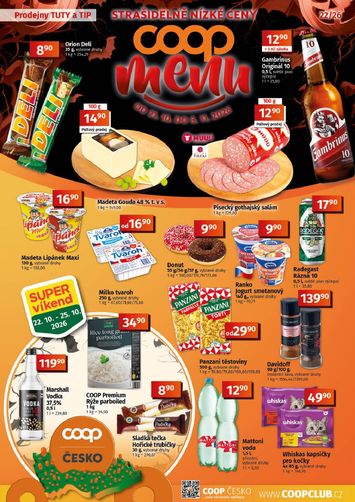 Leták COOP - Coop - Tuty-Tip Menu od 21.10. do 03.11. - strana 1