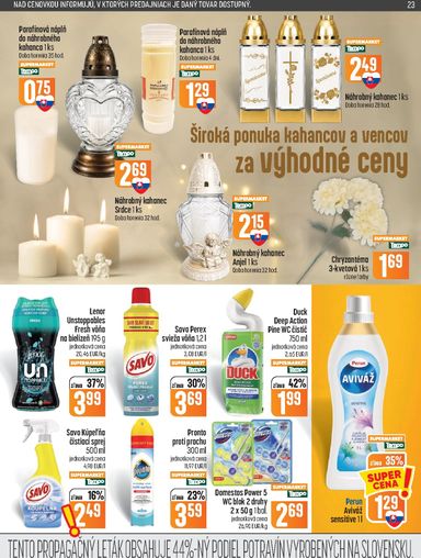 Leták COOP Jednota - COOP Jednota od 22.10. do 28.10. - strana 23