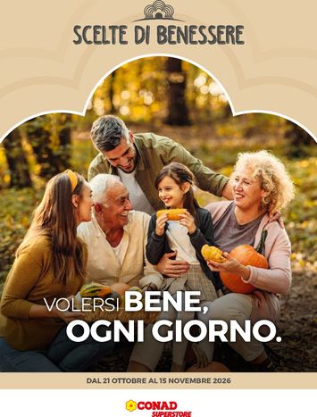 Volantino Conad Superstore - Conad Superstore - Scelte di benessere valido dal 21/10 al 15/11 - pagina 1