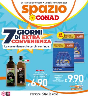 Volantino Spazio Conad - Spazio Conad - 7 giorni di extra convenienza valido dal 27/10 al 02/11 - pagina 1