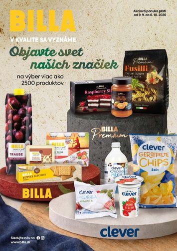 Leták Billa - Billa - Katalóg Brands od 09.09. do 06.10. - strana 1