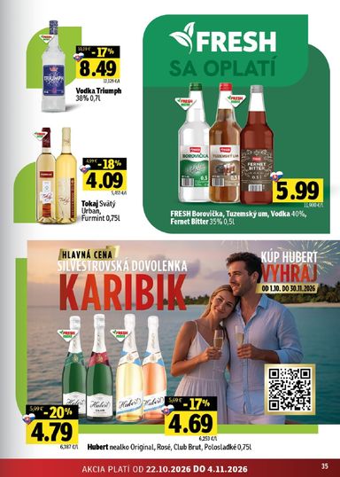 Leták FRESH - Fresh - Stredné a západné Slovensko od 22.10. do 04.11. - strana 35