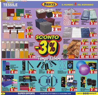Volantino Maury's - Maury's - I nostri marchi -30% valido dal 29/10 al 14/11 - pagina 16