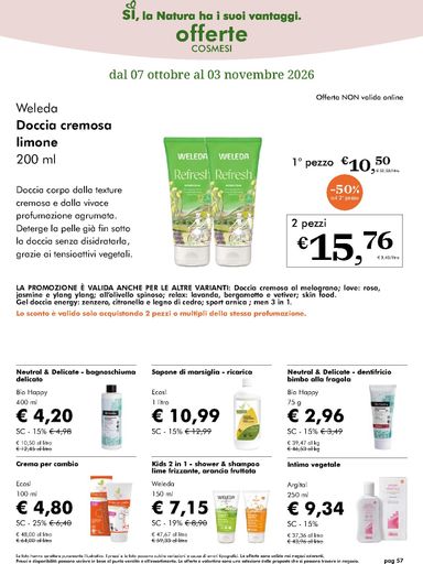 Volantino NaturaSì - NaturaSì valido dal 07/10 al 03/11 - pagina 57