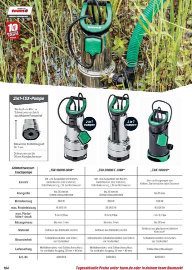 Prospekt toom - Toom - Gartenpflege & Teich gültig ab 01.03. bis 31.12. - seite 104