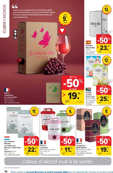 Folder Carrefour - Carrefour - Foire aux vins van 28/10 tot 09/11 - side 14