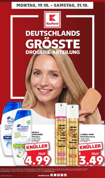 Leták Kaufland Německo - Kaufland Německo - Drogerie od 19.10. do 31.10. - strana 1