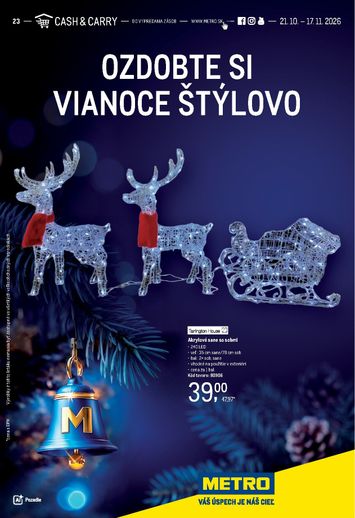 Leták METRO - Metro - Dekorácie od 21.10. do 17.11. - strana 1