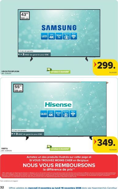 Folder Carrefour - Carrefour Hypermarchés van 04/11 tot 16/11 - side 32