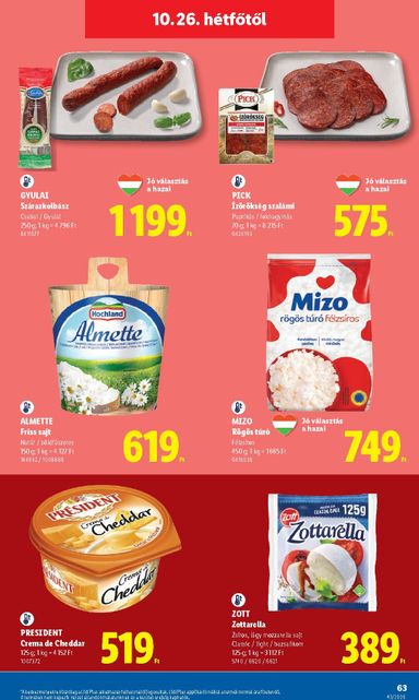 Akciós újság Lidl - Lidl érvényes 10.22.-tól 10.28.-ig - 63 oldal