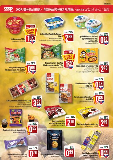 Leták COOP Jednota - COOP Jednota - Nitra od 22.10. do 04.11. - strana 2