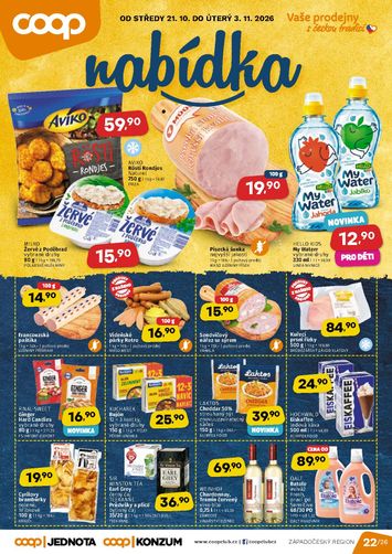 Leták COOP - COOP - Západní Čechy od 21.10. do 03.11. - strana 1
