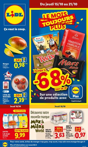 Catalogue Lidl - Lidl valable dès le 15/10 au 21/10 - page 1