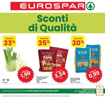 Volantino Eurospar - Eurospar valido dal 29/10 al 11/11 - pagina 1